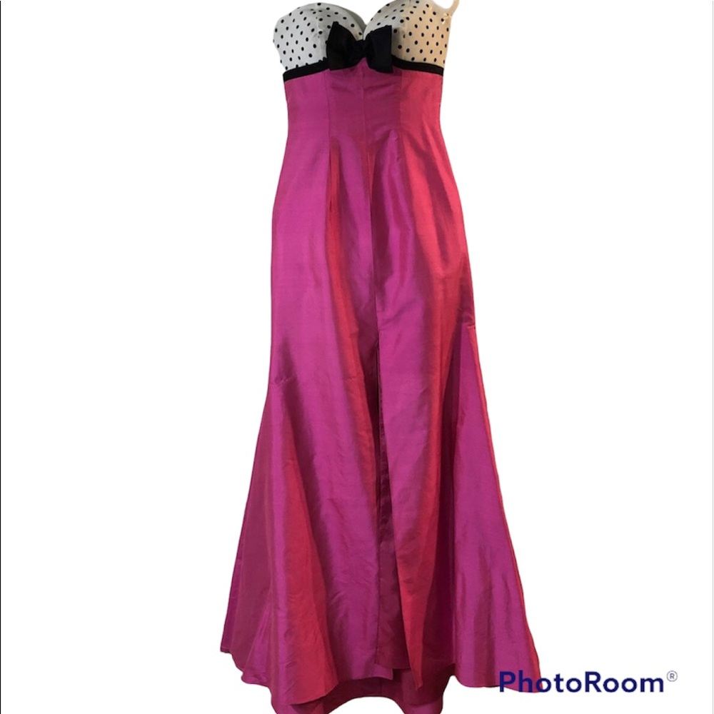 Sherri Hill Silk Pink Maxi 6